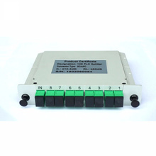 Trade assurance cassette PLC splitter 1x8 fiber optic PLC splitter with SC/APC connector,8 way fiber optic splitter